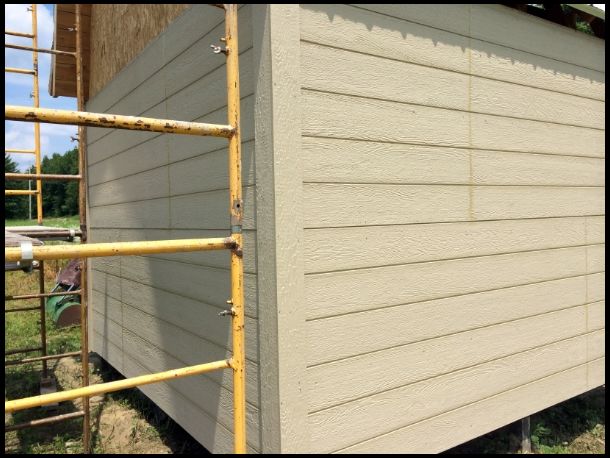 Siding going on