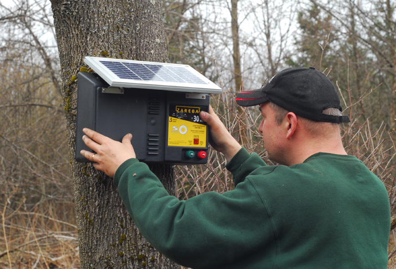 Hanging the Solar Charging Unit