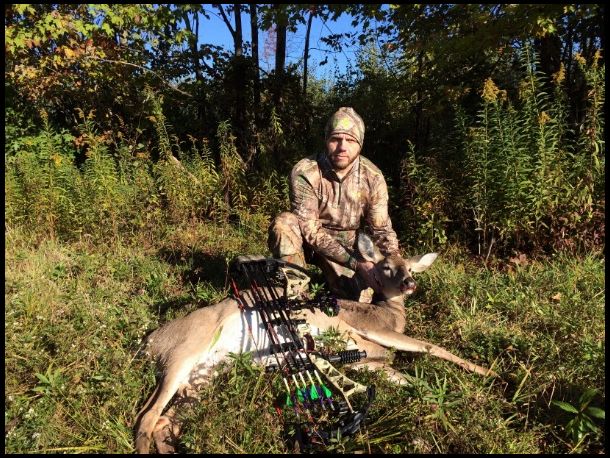 My friend Mike Cooper with 2014 opening day doe